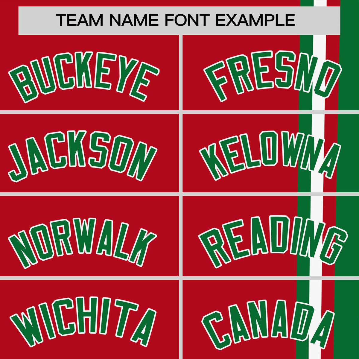 Custom Red Kelly Green-White Crew neck Color Contrast Design T-Shirts