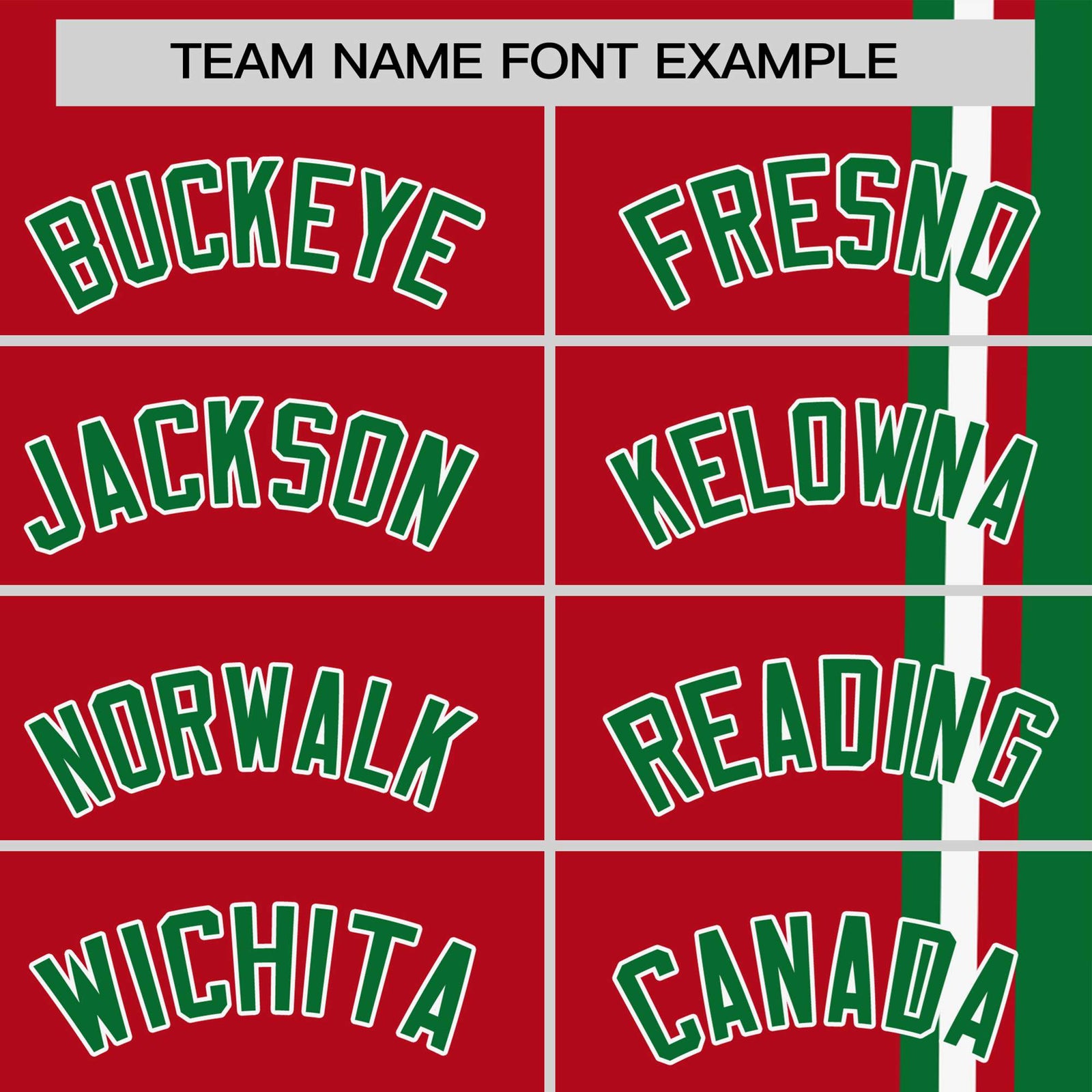 Custom Red Kelly Green-White Crew neck Color Contrast Design T-Shirts