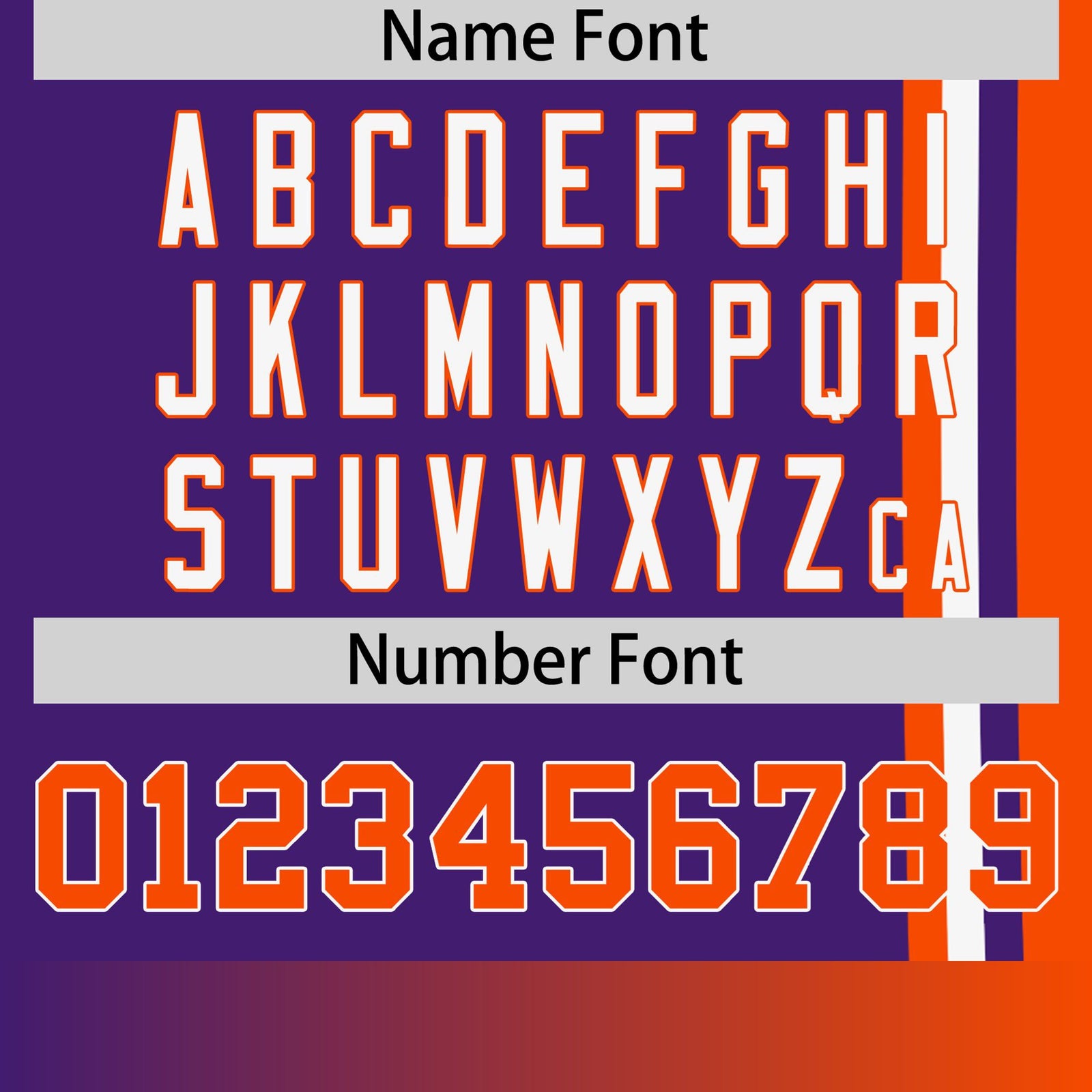 Custom Purple Orange-White Crew neck Color Contrast Design T-Shirts