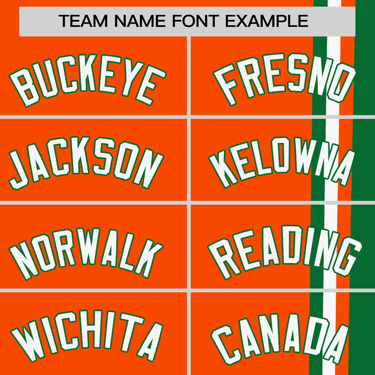 Custom Orange Kelly Green-White Crew neck Color Contrast Design T-Shirts