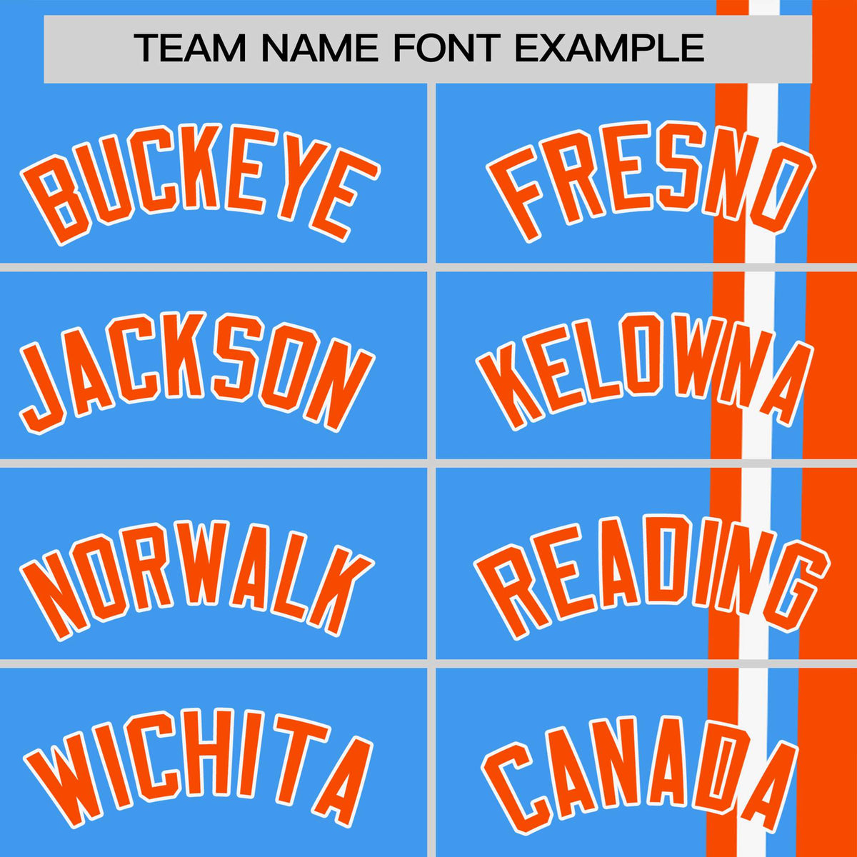 Custom Powder Blue Orange-White Crew neck Color Contrast Design T-Shirts