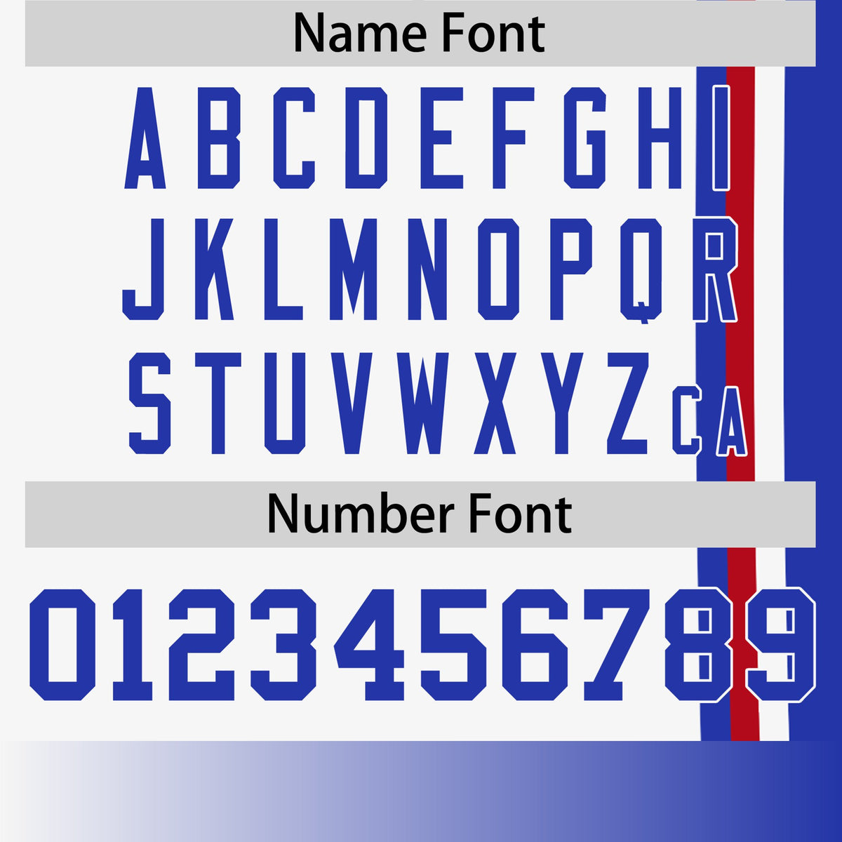 Custom White Royal Blue-Red Crew neck Color Contrast Design T-Shirts