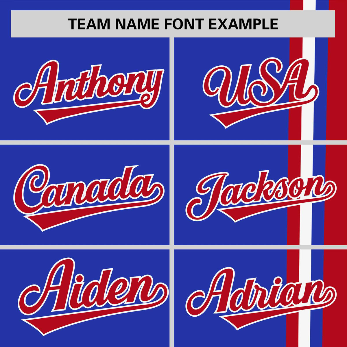 Custom Royal Blue Red-White Crew neck Color Contrast Design T-Shirts