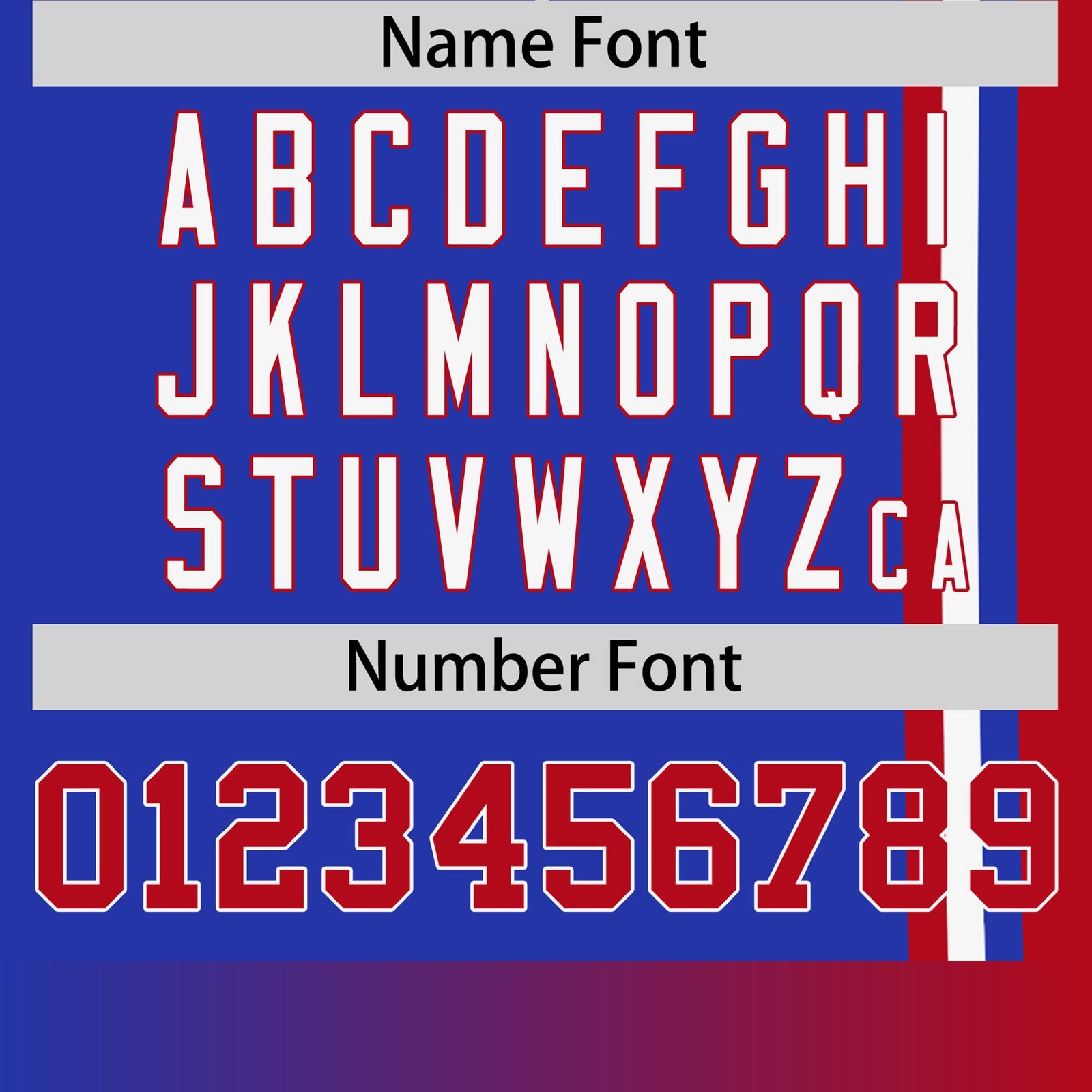 Custom Royal Blue Red-White Crew neck Color Contrast Design T-Shirts