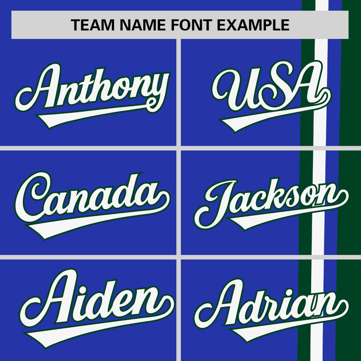 Custom Royal Blue Green-White Crew neck Color Contrast Design T-Shirts