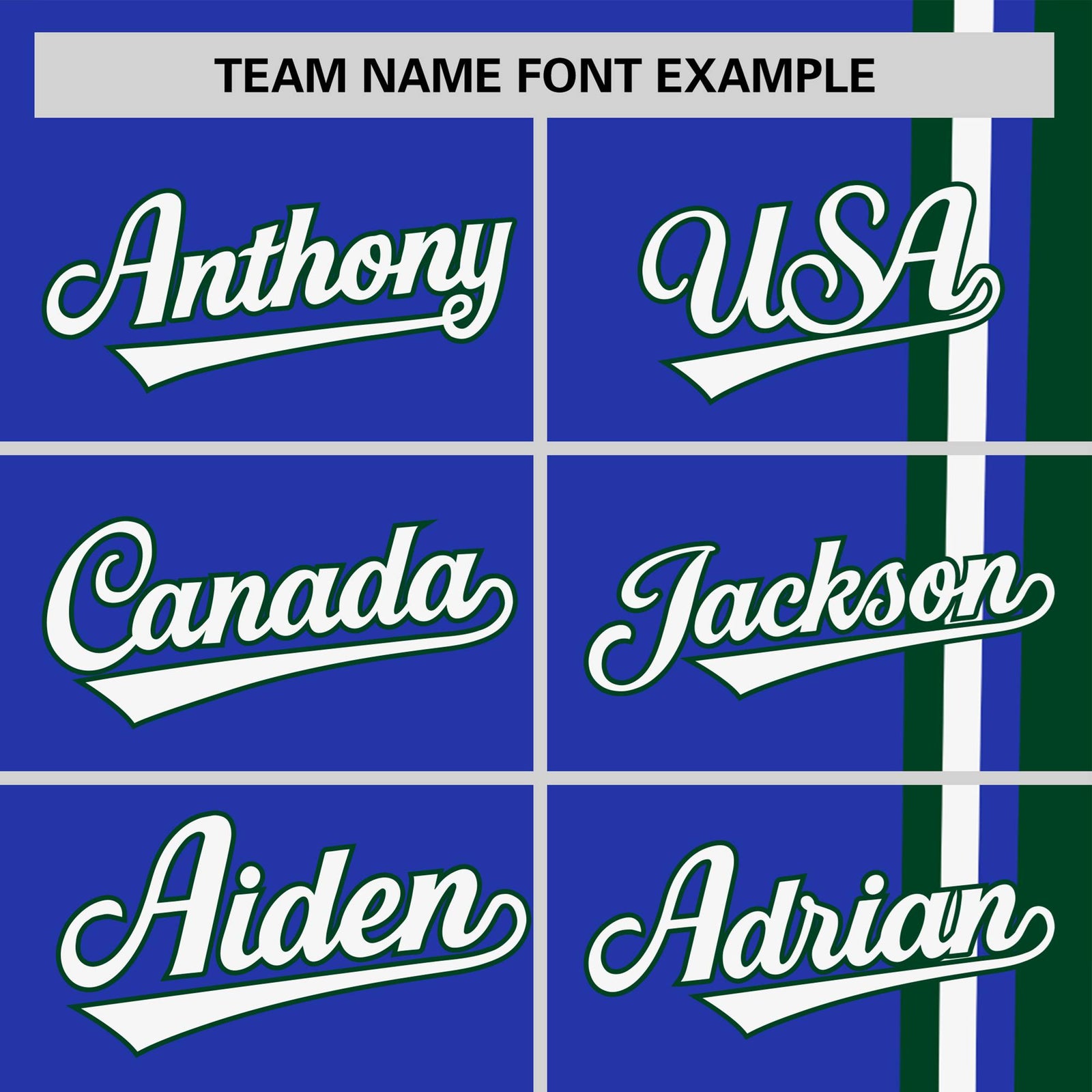 Custom Royal Blue Green-White Crew neck Color Contrast Design T-Shirts