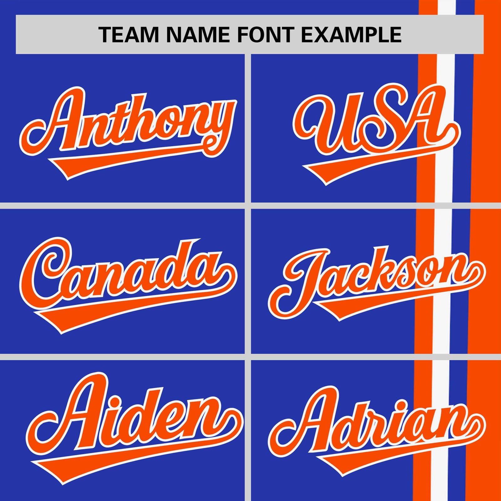 Custom Royal Blue Orange-White Crew neck Color Contrast Design T-Shirts