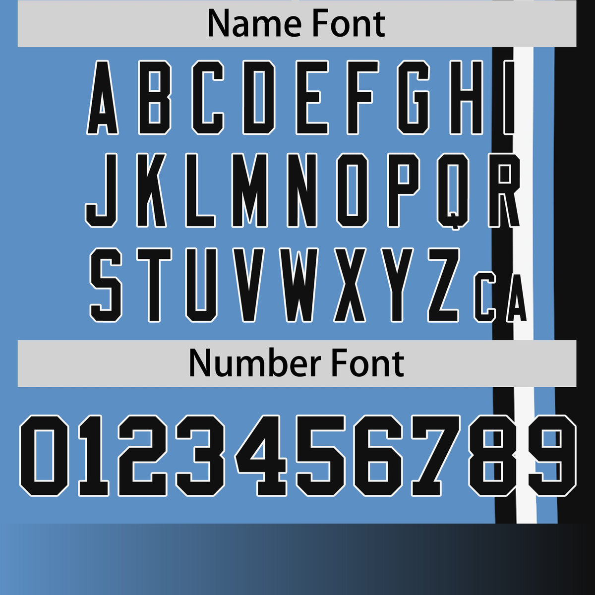 Custom Powder Blue Black-White Crew neck Color Contrast Design T-Shirts