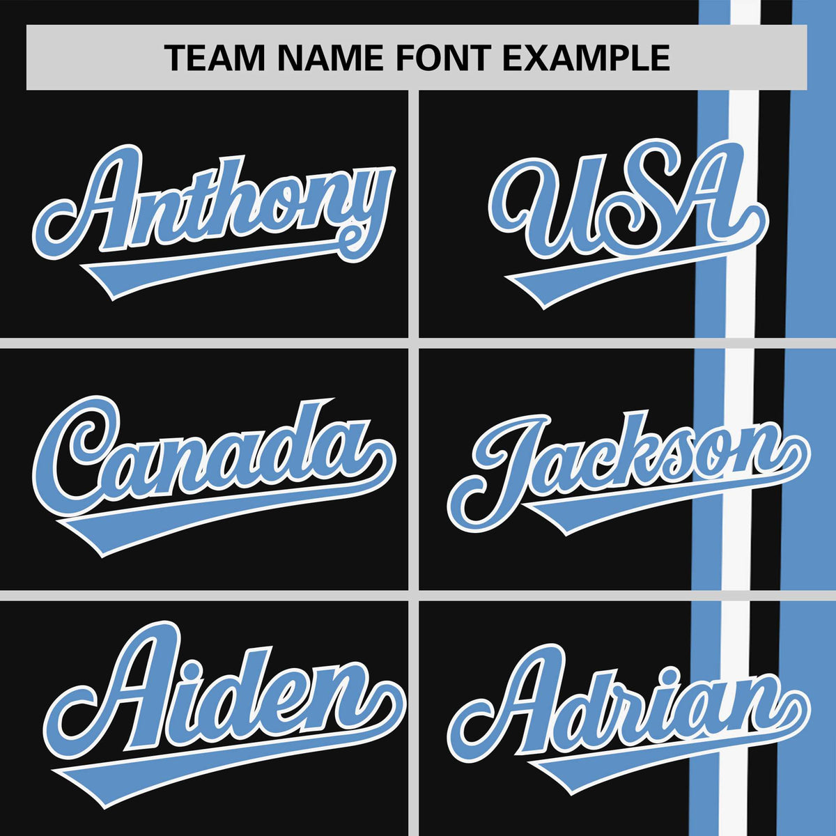 Custom Black Powder Blue-White Crew neck Color Contrast Design T-Shirts