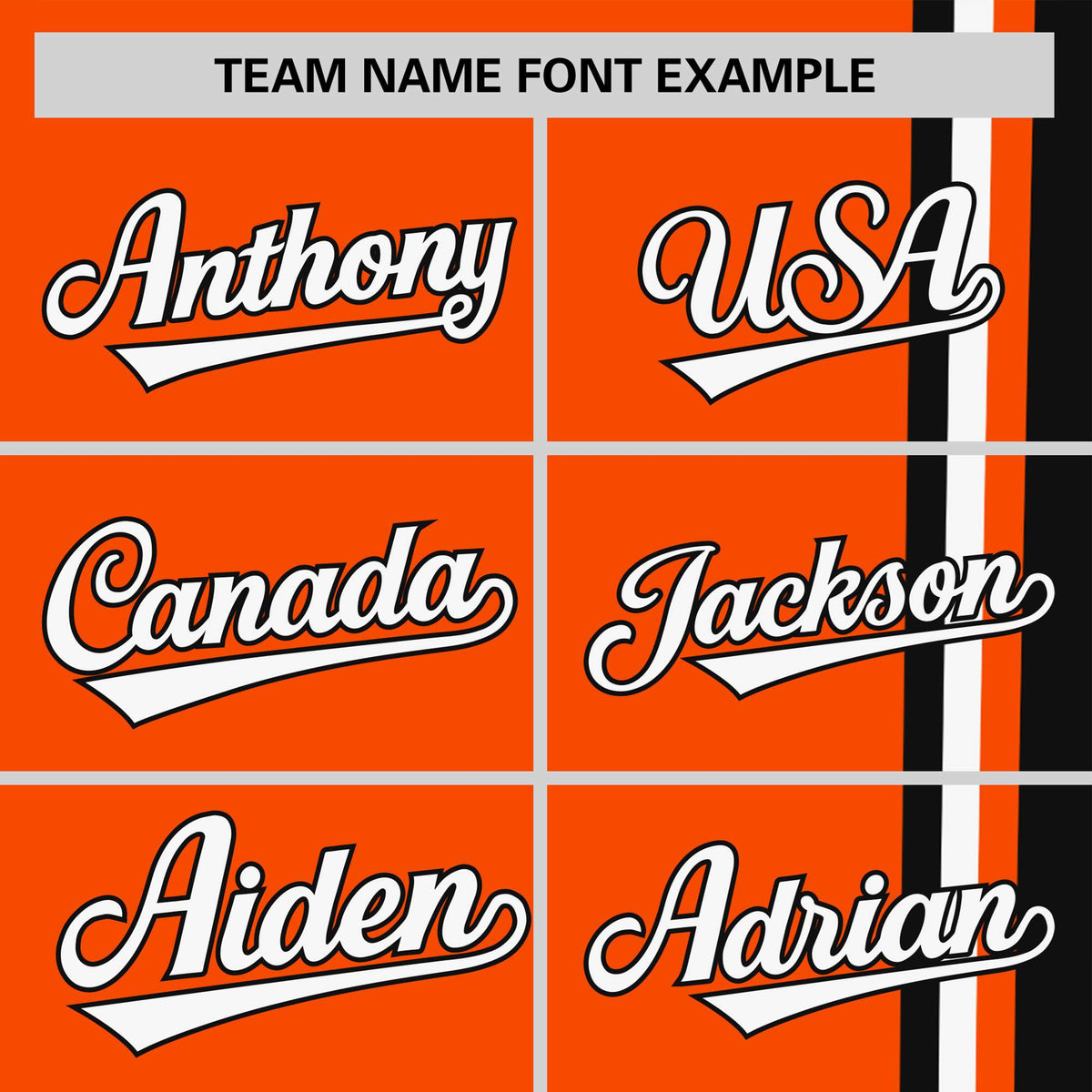 Custom Orange Black-White Crew neck Color Contrast Design T-Shirts