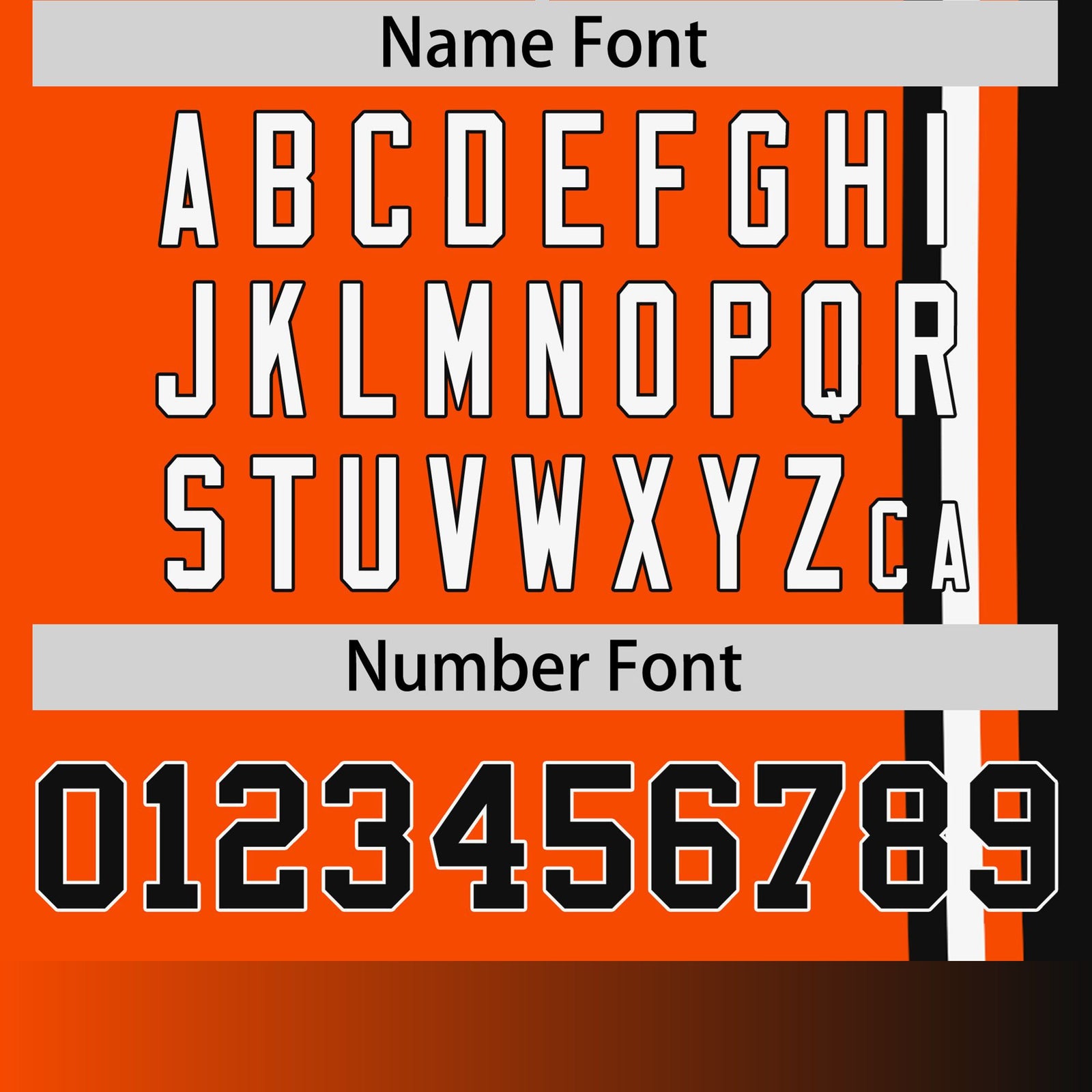 Custom Orange Black-White Crew neck Color Contrast Design T-Shirts
