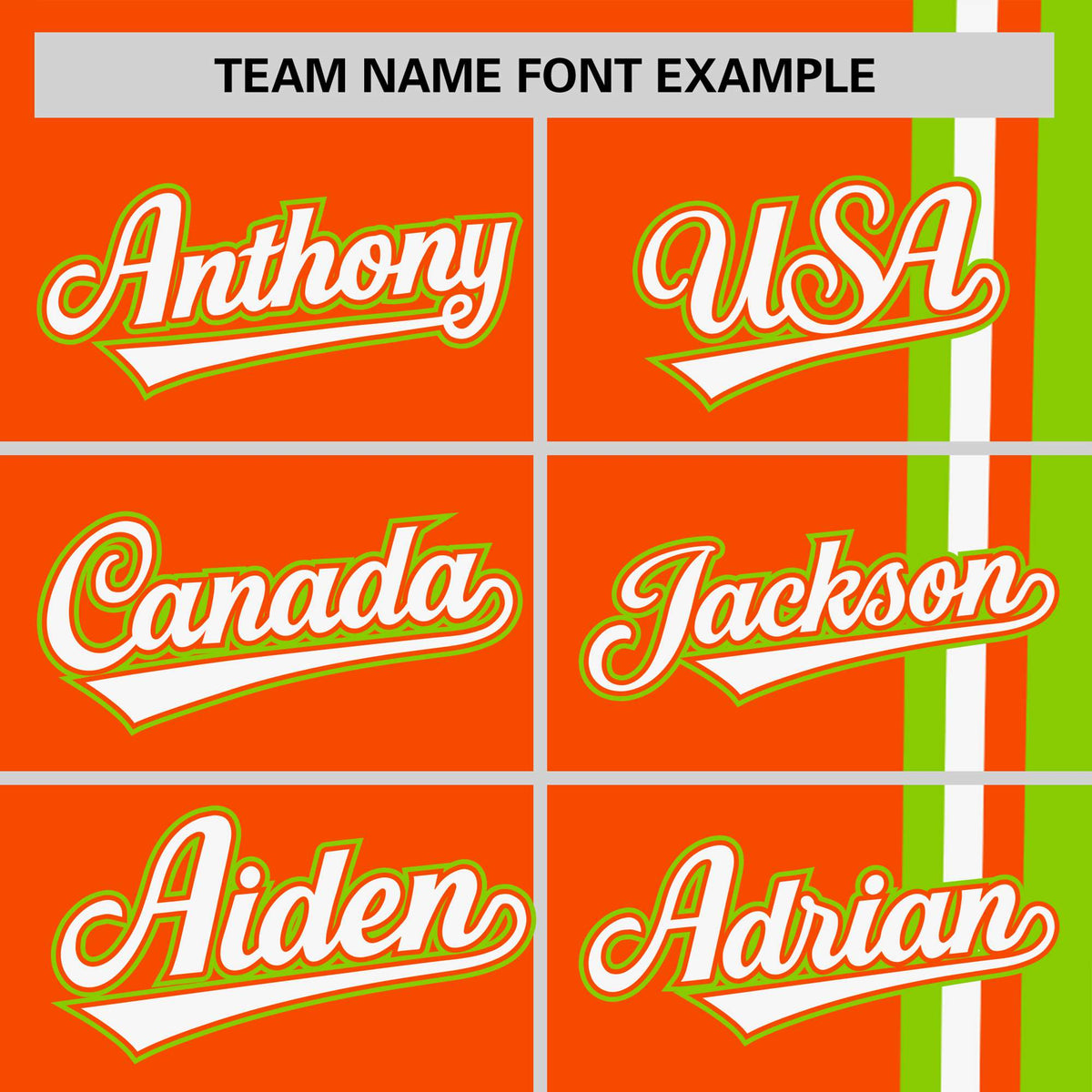 Custom Orange Neon Green-White Crew neck Color Contrast Design T-Shirts