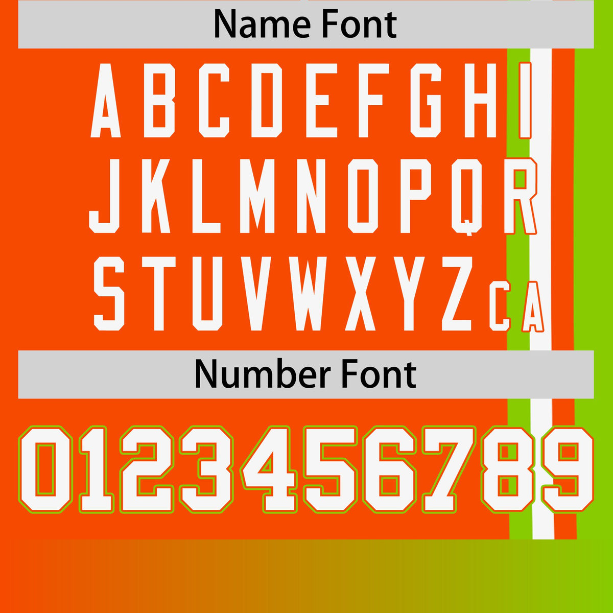 Custom Orange Neon Green-White Crew neck Color Contrast Design T-Shirts