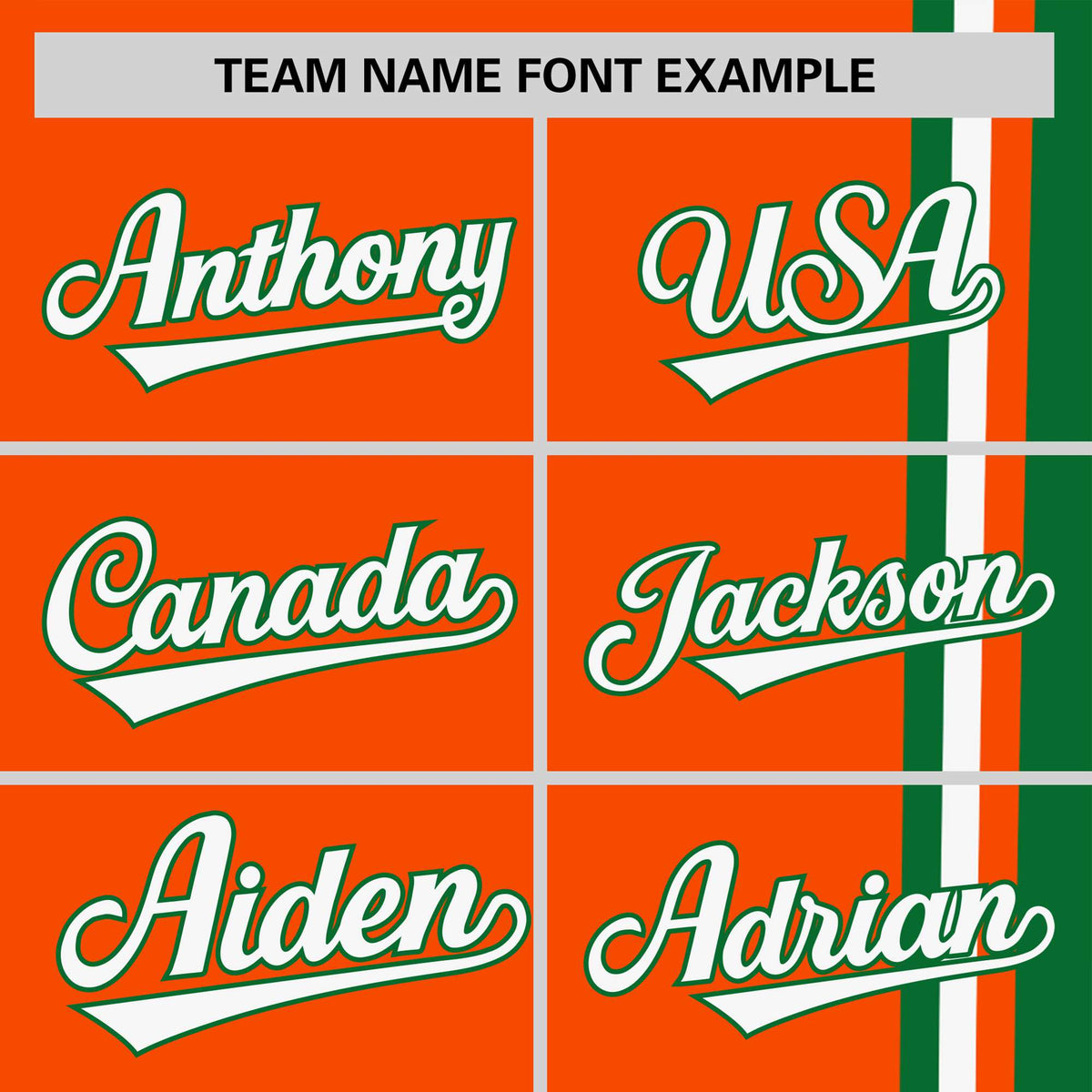 Custom Orange Kelly Green-White Crew neck Color Contrast Design T-Shirts