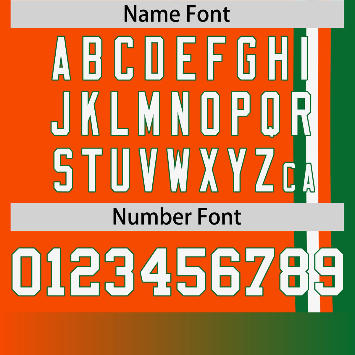 Custom Orange Kelly Green-White Crew neck Color Contrast Design T-Shirts