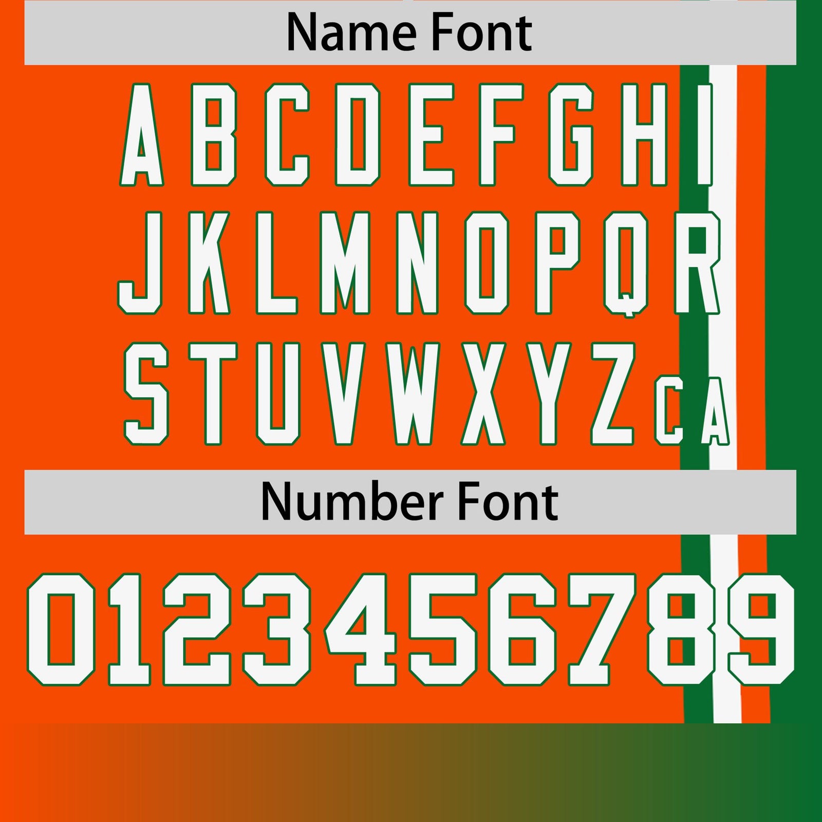 Custom Orange Kelly Green-White Crew neck Color Contrast Design T-Shirts