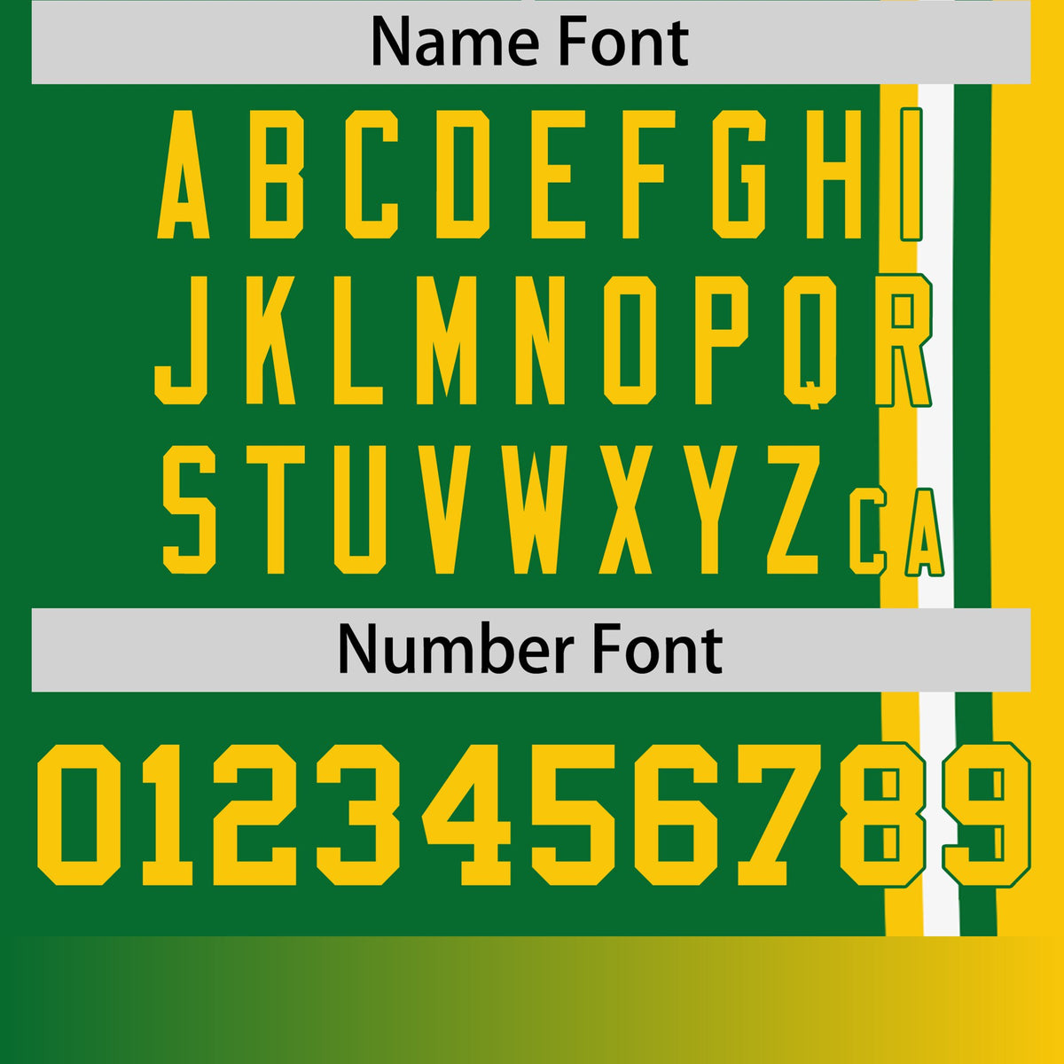 Custom Kelly Green Gold-01 White Crew neck Color Contrast Design T-Shirts