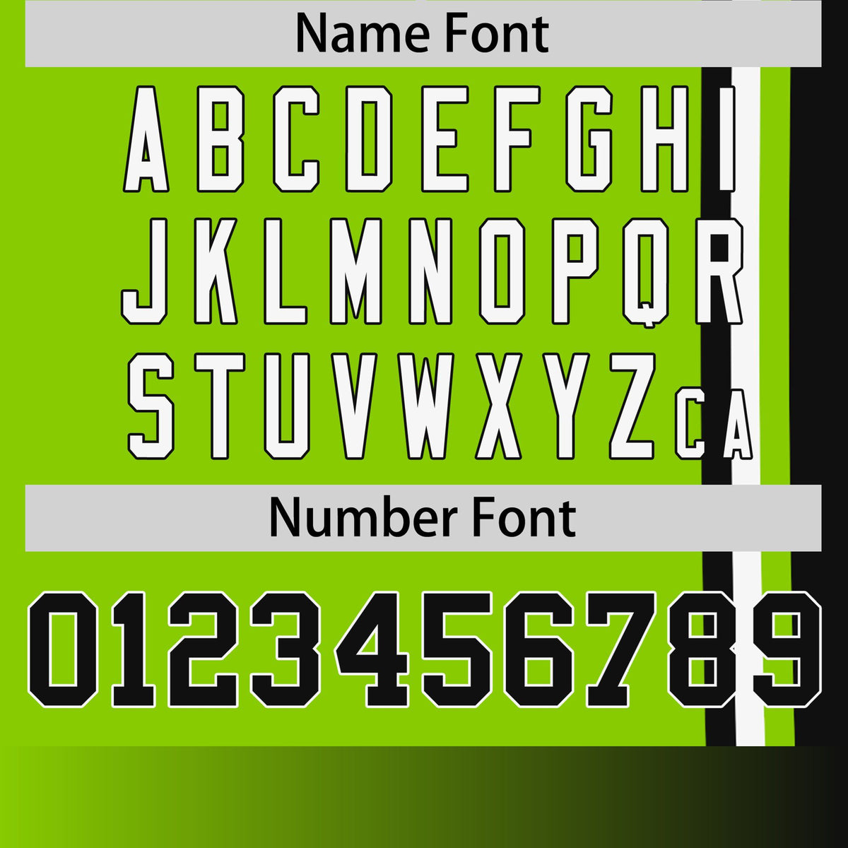 Custom Neon Green Black-White Crew neck Color Contrast Design T-Shirts