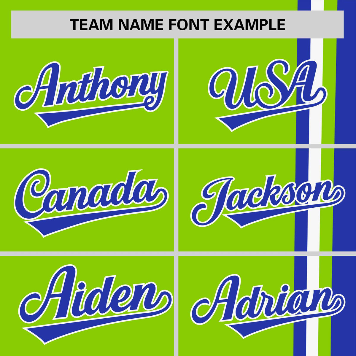 Custom Neon Green Royal Blue-White Crew neck Color Contrast Design T-Shirts