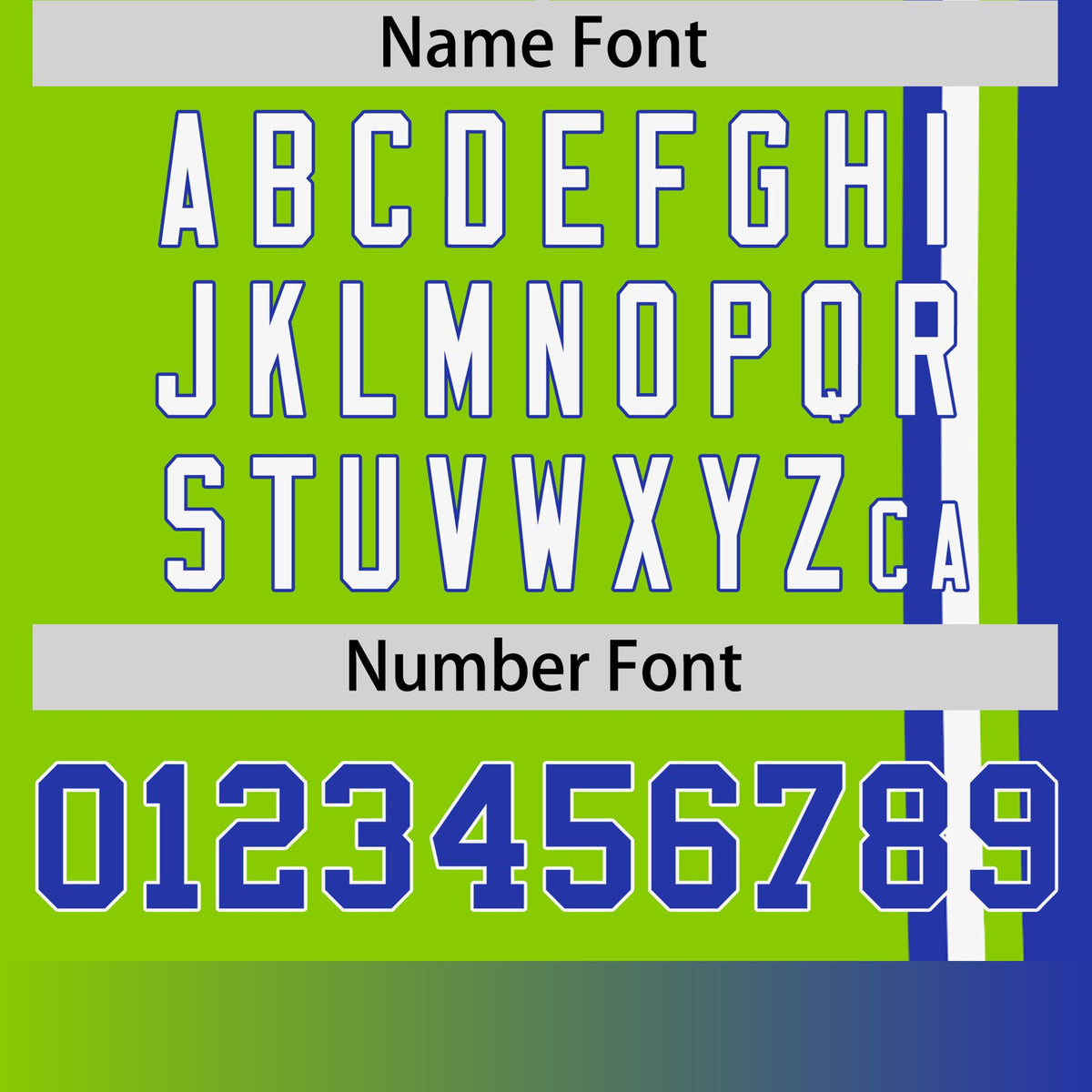 Custom Neon Green Royal Blue-White Crew neck Color Contrast Design T-Shirts