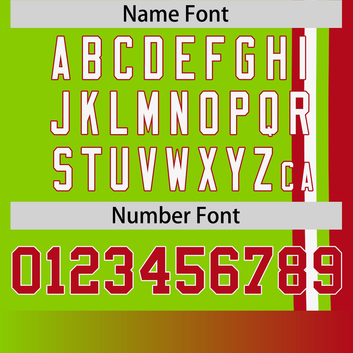 Custom Neon Green Red-White Crew neck Color Contrast Design T-Shirts