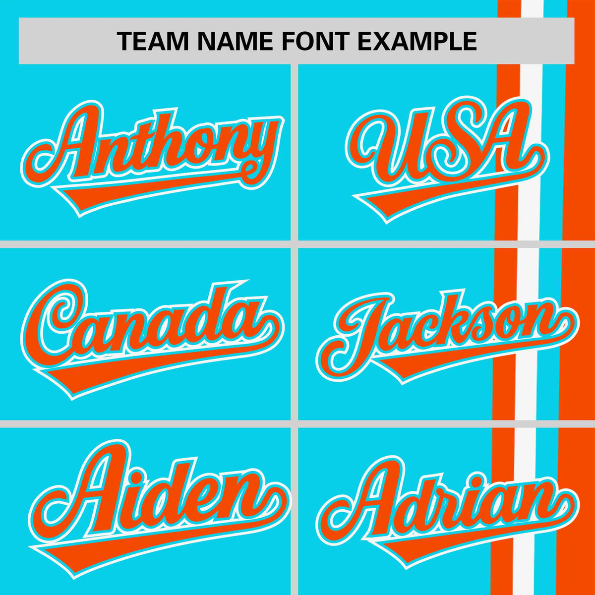 Custom Sky Blue Orange-White Crew neck Color Contrast Design T-Shirts