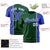 Custom Green Royal Blue-White Crew neck Color Contrast Design T-Shirts