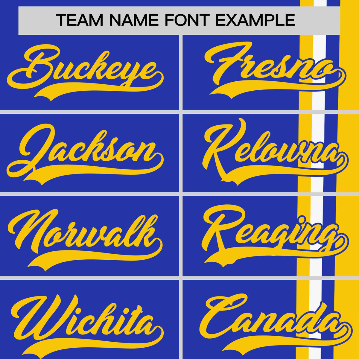 Custom Royal Blue Gold-01 White Crew neck Color Contrast Design T-Shirts
