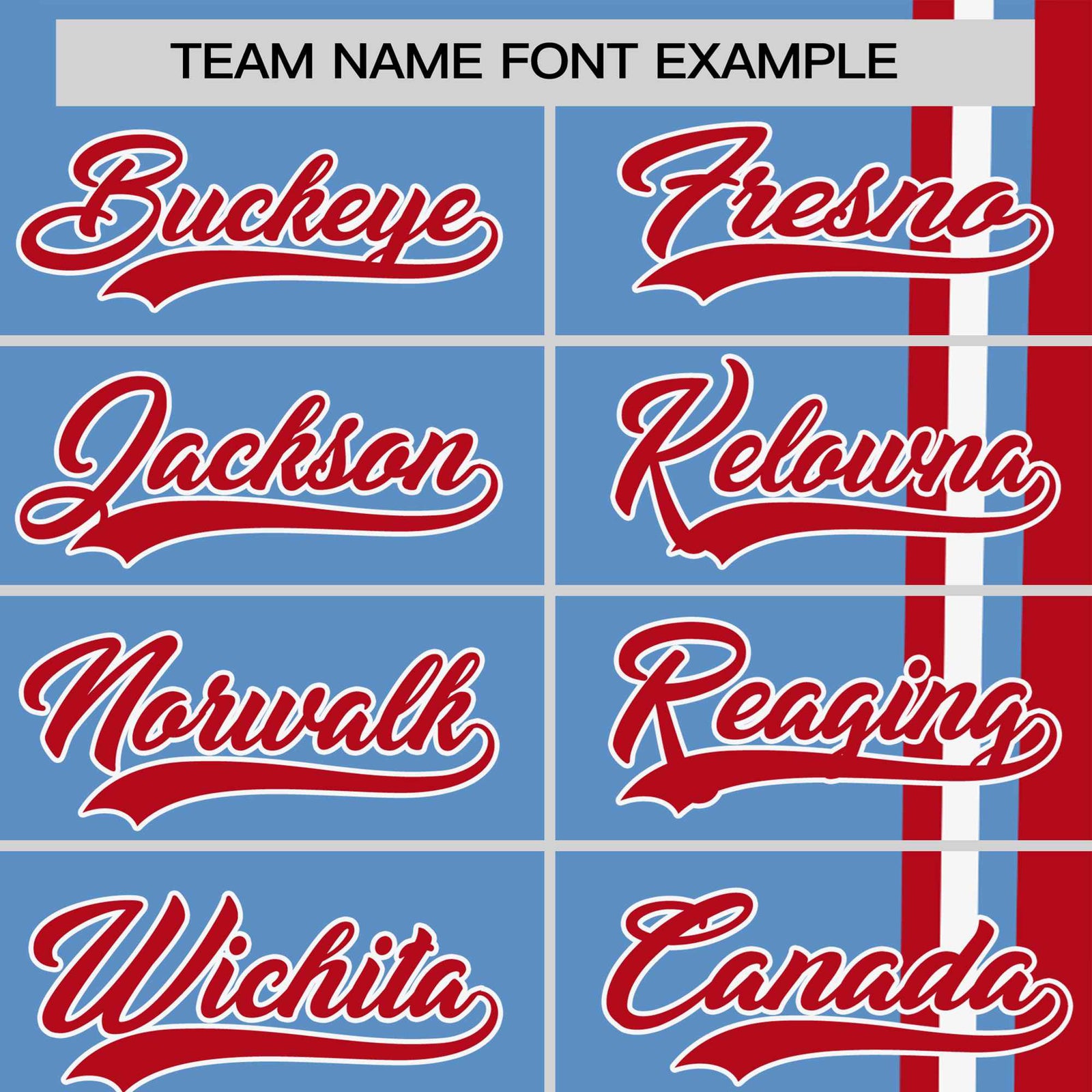 Custom Powder Blue Red-White Crew neck Color Contrast Design T-Shirts