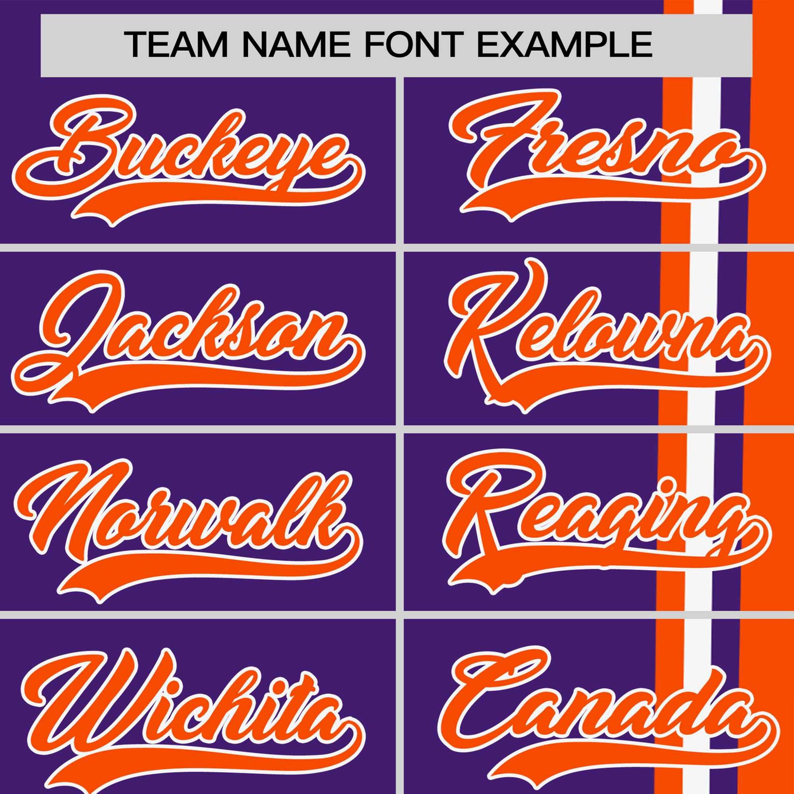 Custom Purple Orange-White Crew neck Color Contrast Design T-Shirts