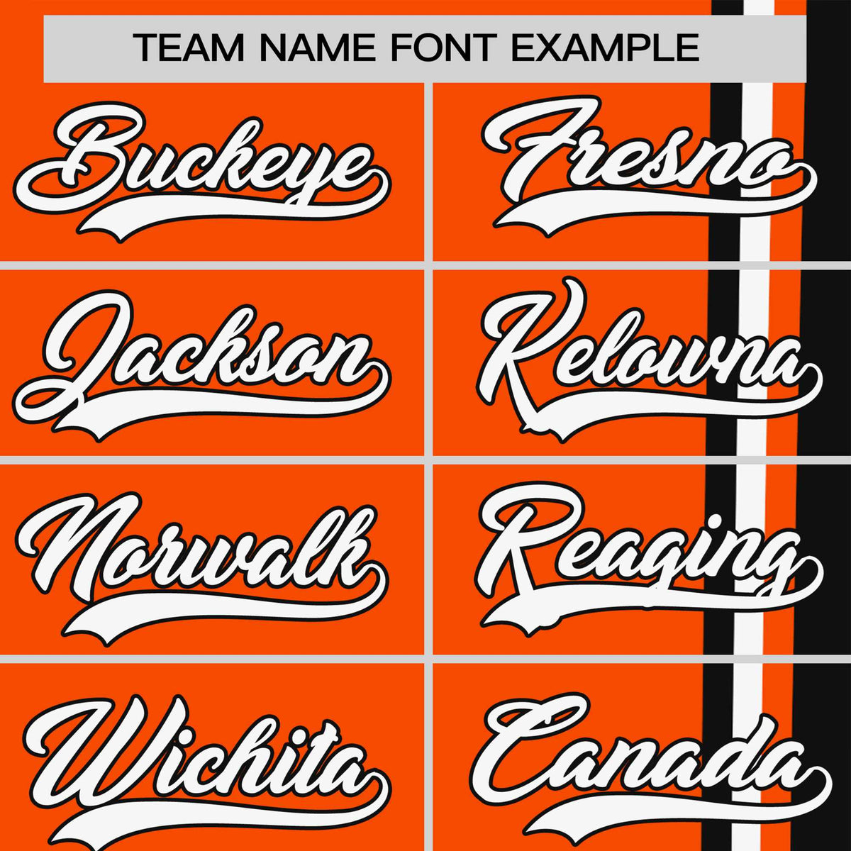 Custom Orange Black-White Crew neck Color Contrast Design T-Shirts