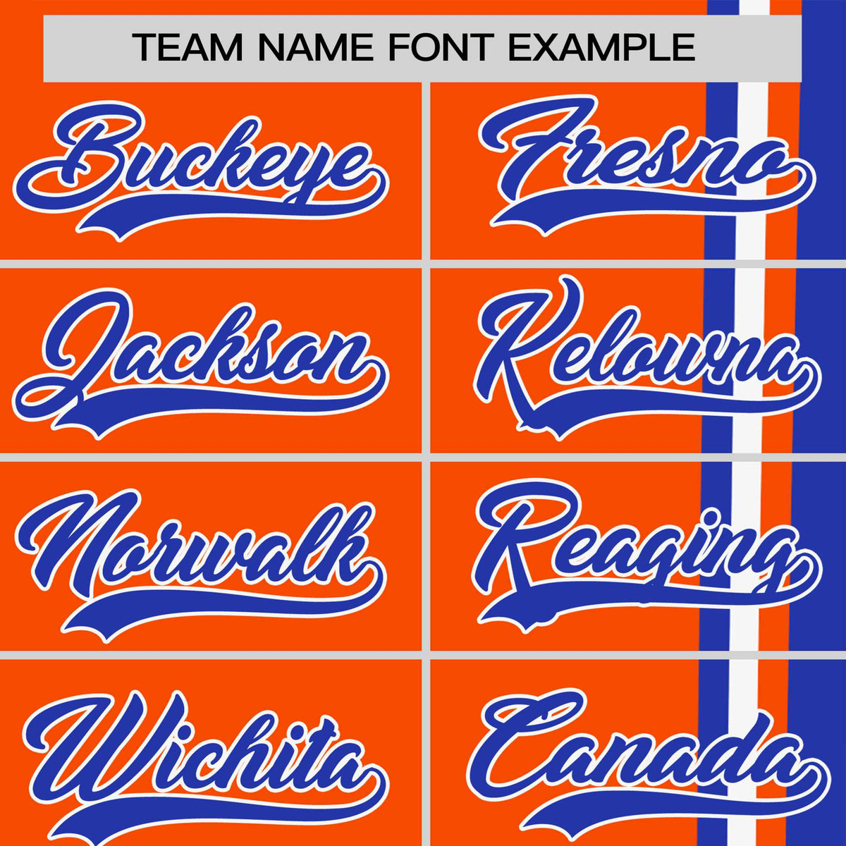 Custom Orange Royal Blue-White Crew neck Color Contrast Design T-Shirts