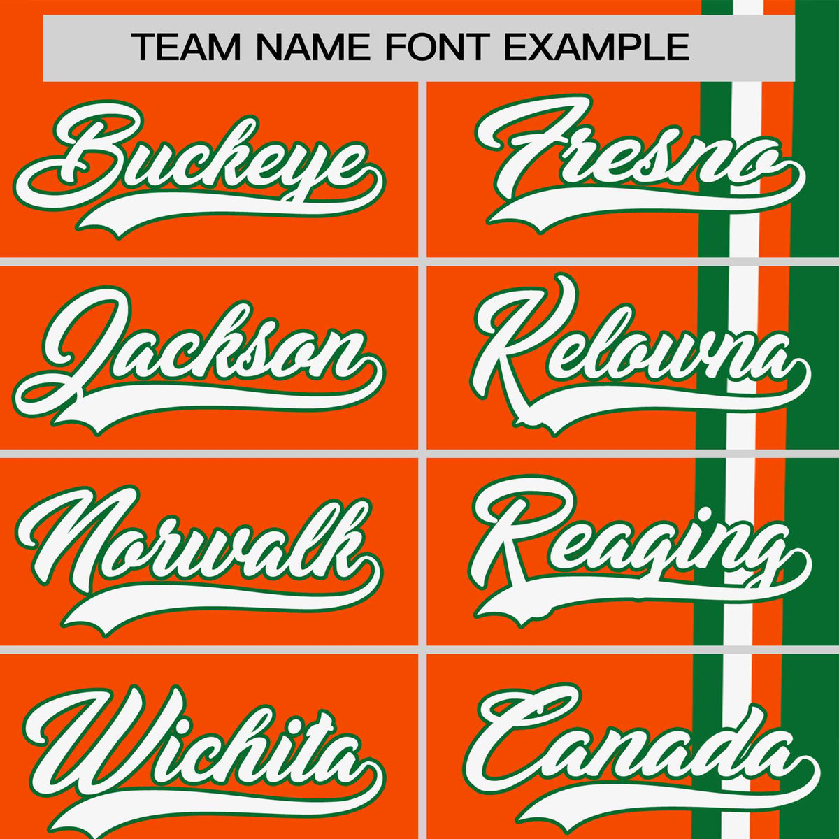 Custom Orange Kelly Green-White Crew neck Color Contrast Design T-Shirts