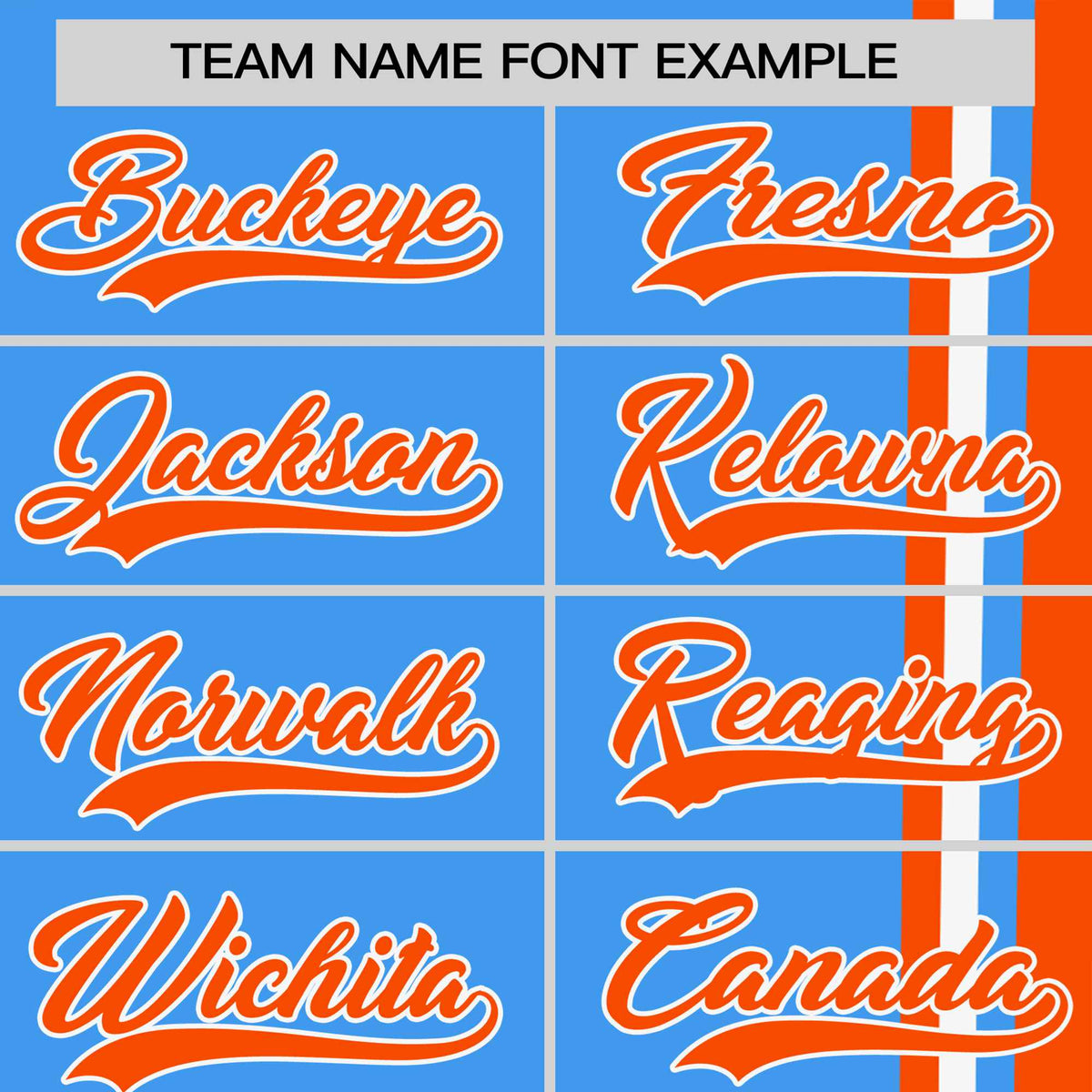 Custom Powder Blue Orange-White Crew neck Color Contrast Design T-Shirts
