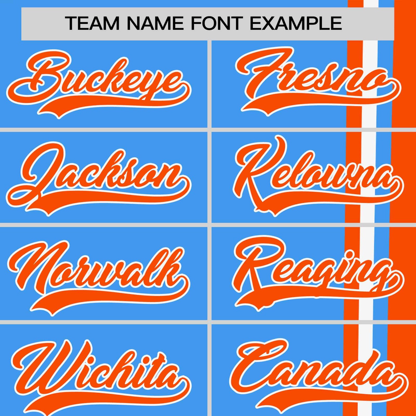 Custom Powder Blue Orange-White Crew neck Color Contrast Design T-Shirts