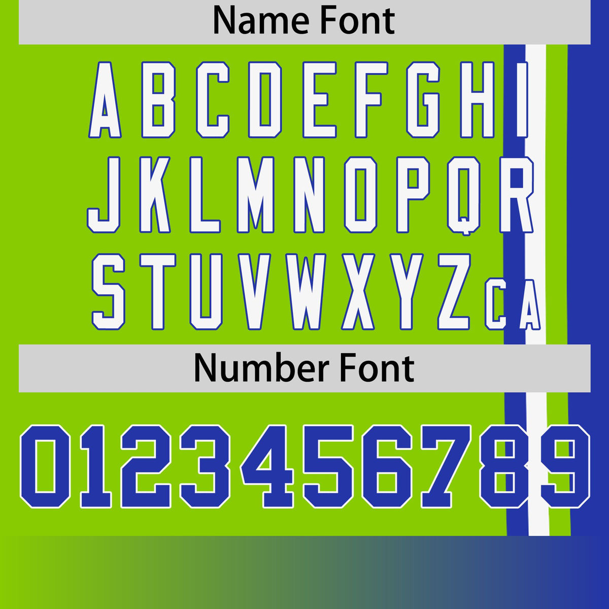 Custom Neon Green Royal Blue-White Crew neck Color Contrast Design T-Shirts