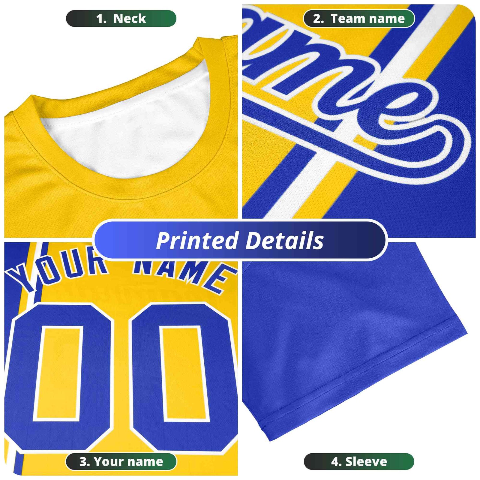 Custom Sky Blue Purple-White Crew neck Color Contrast Design T-Shirts