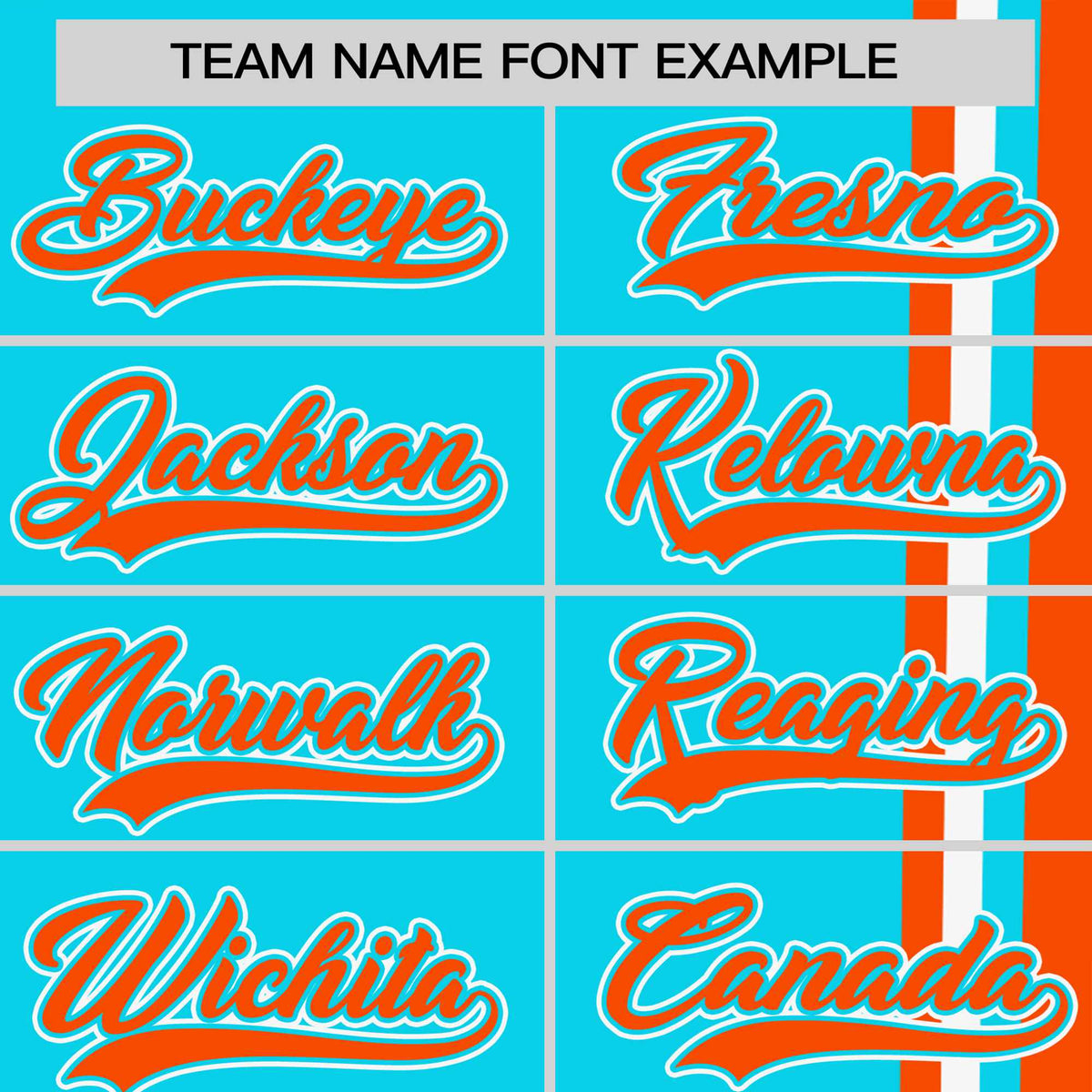 Custom Sky Blue Orange-White Crew neck Color Contrast Design T-Shirts