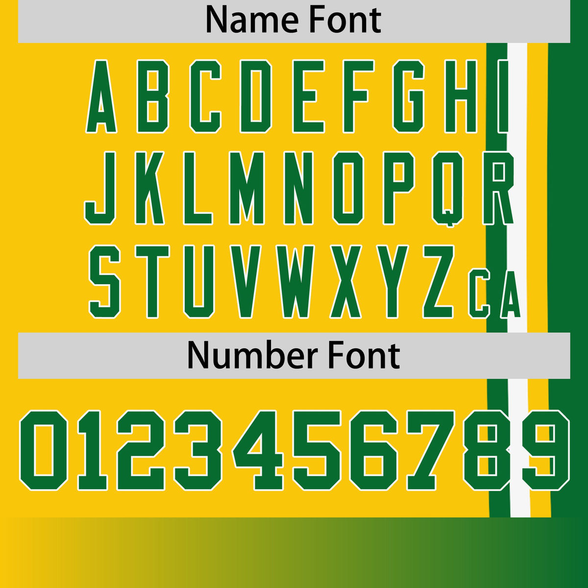 Custom Gold-01 Kelly Green-White Crew neck Color Contrast Design T-Shirts