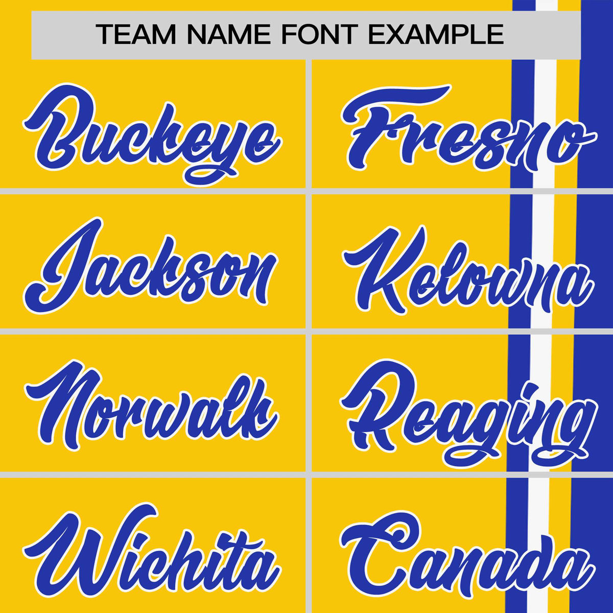 Custom Gold-01 Royal Blue-White Crew neck Color Contrast Design T-Shirts