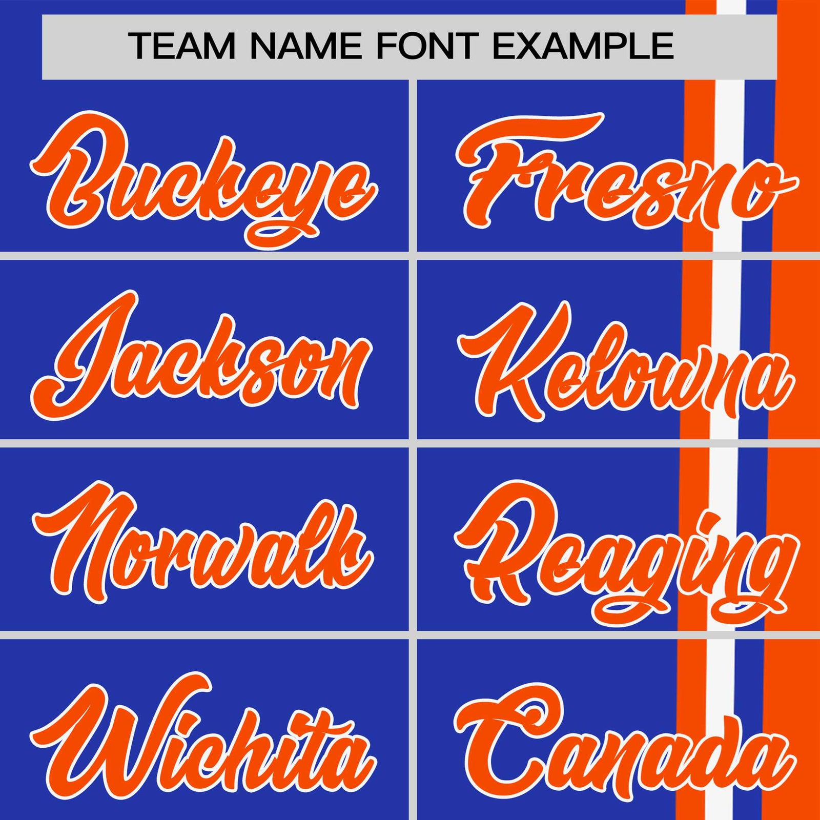 Custom Royal Blue Orange-White Crew neck Color Contrast Design T-Shirts