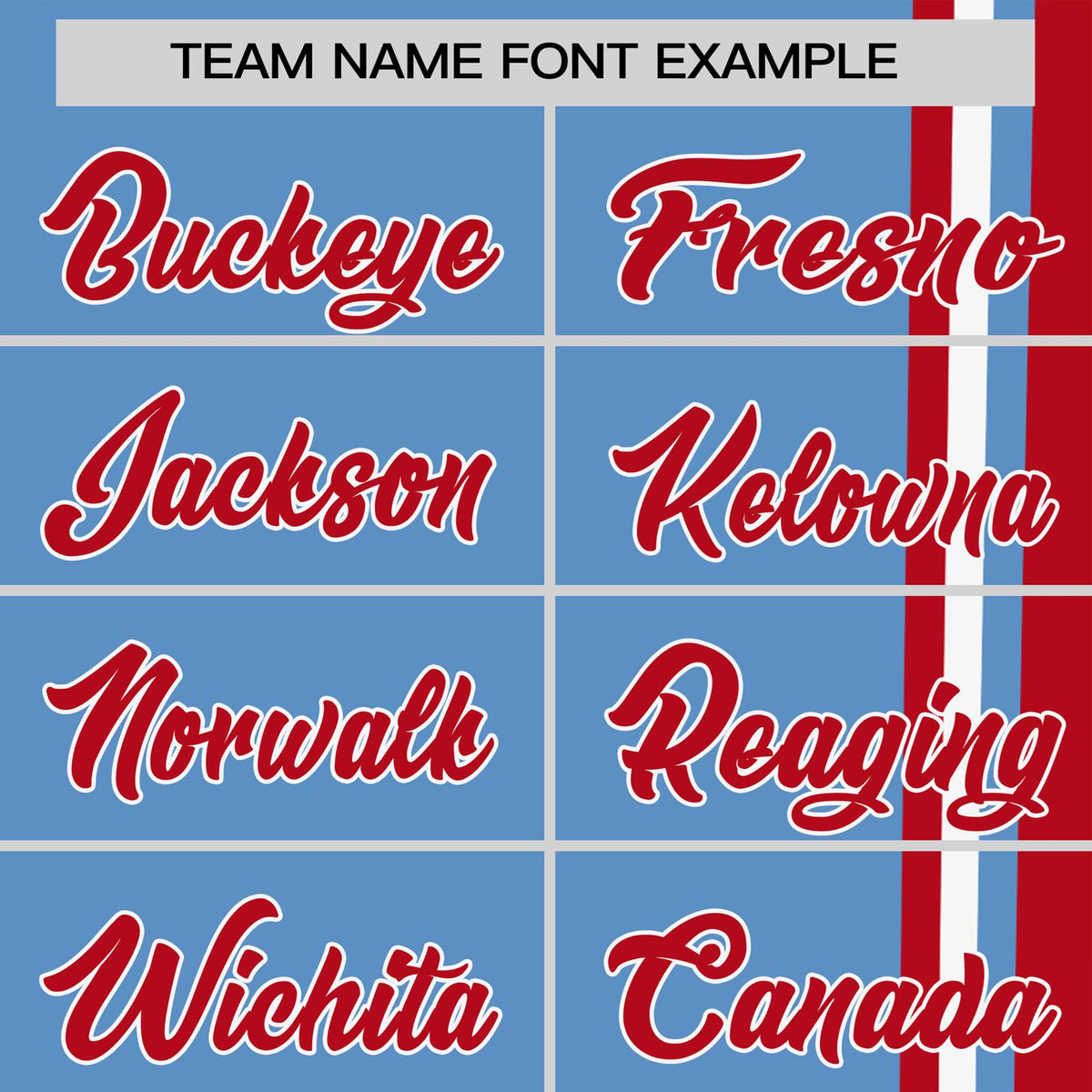 Custom Powder Blue Red-White Crew neck Color Contrast Design T-Shirts