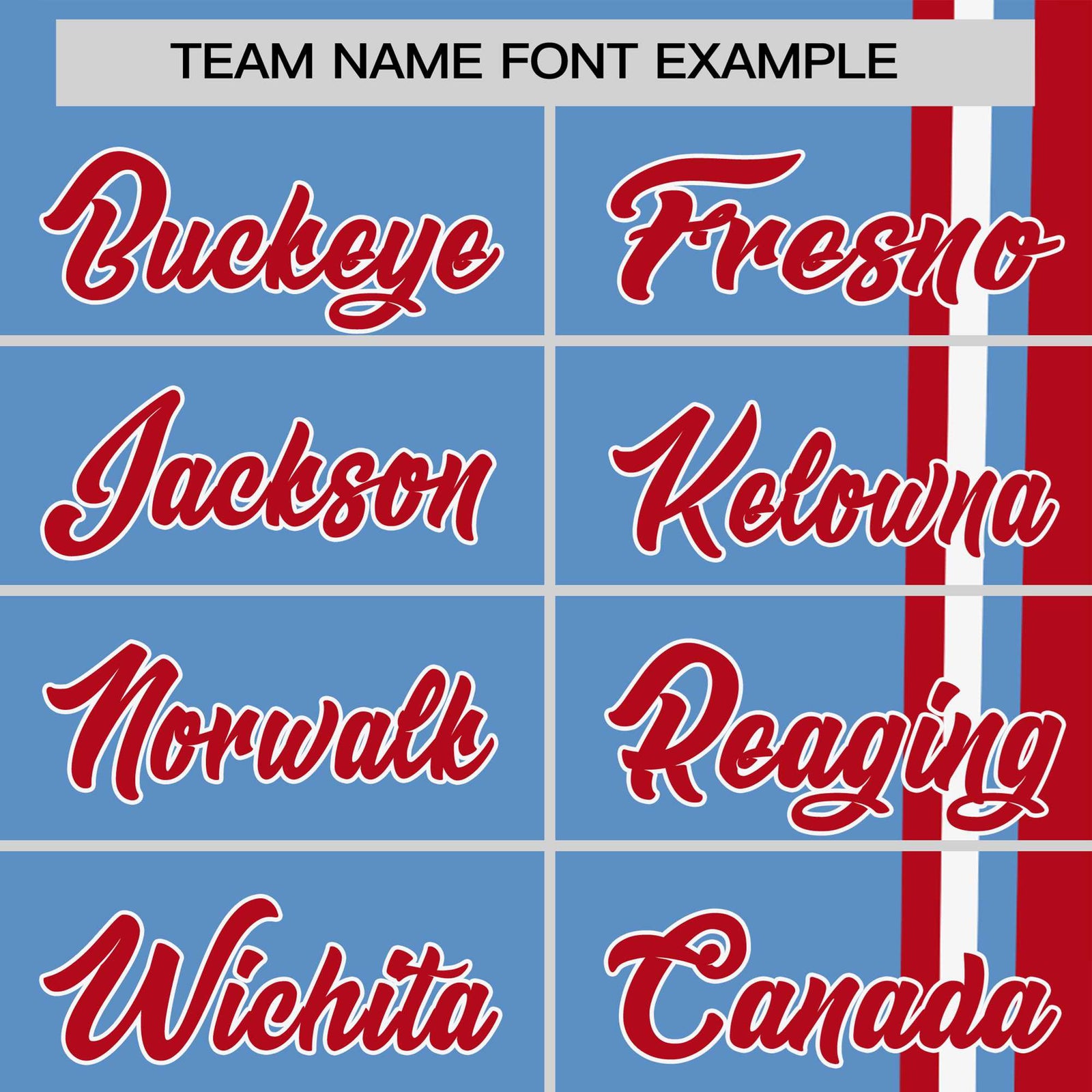 Custom Powder Blue Red-White Crew neck Color Contrast Design T-Shirts