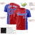 Custom Red Royal Blue-White Crew neck Color Contrast Design T-Shirts