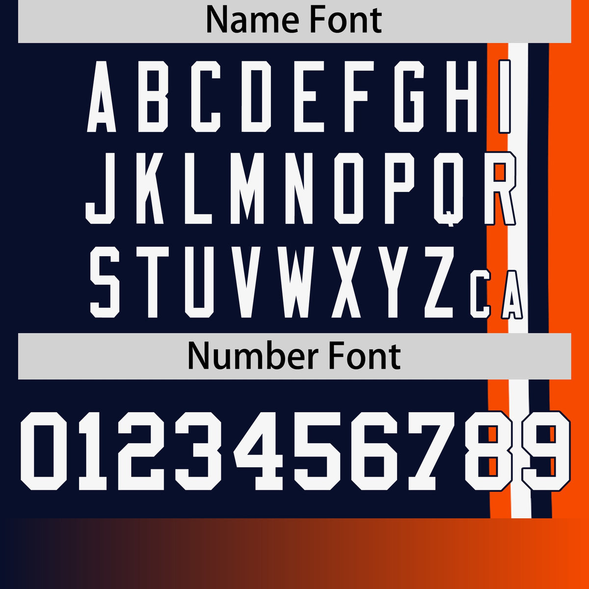 Custom Navy Orange-White Crew neck Color Contrast Design T-Shirts