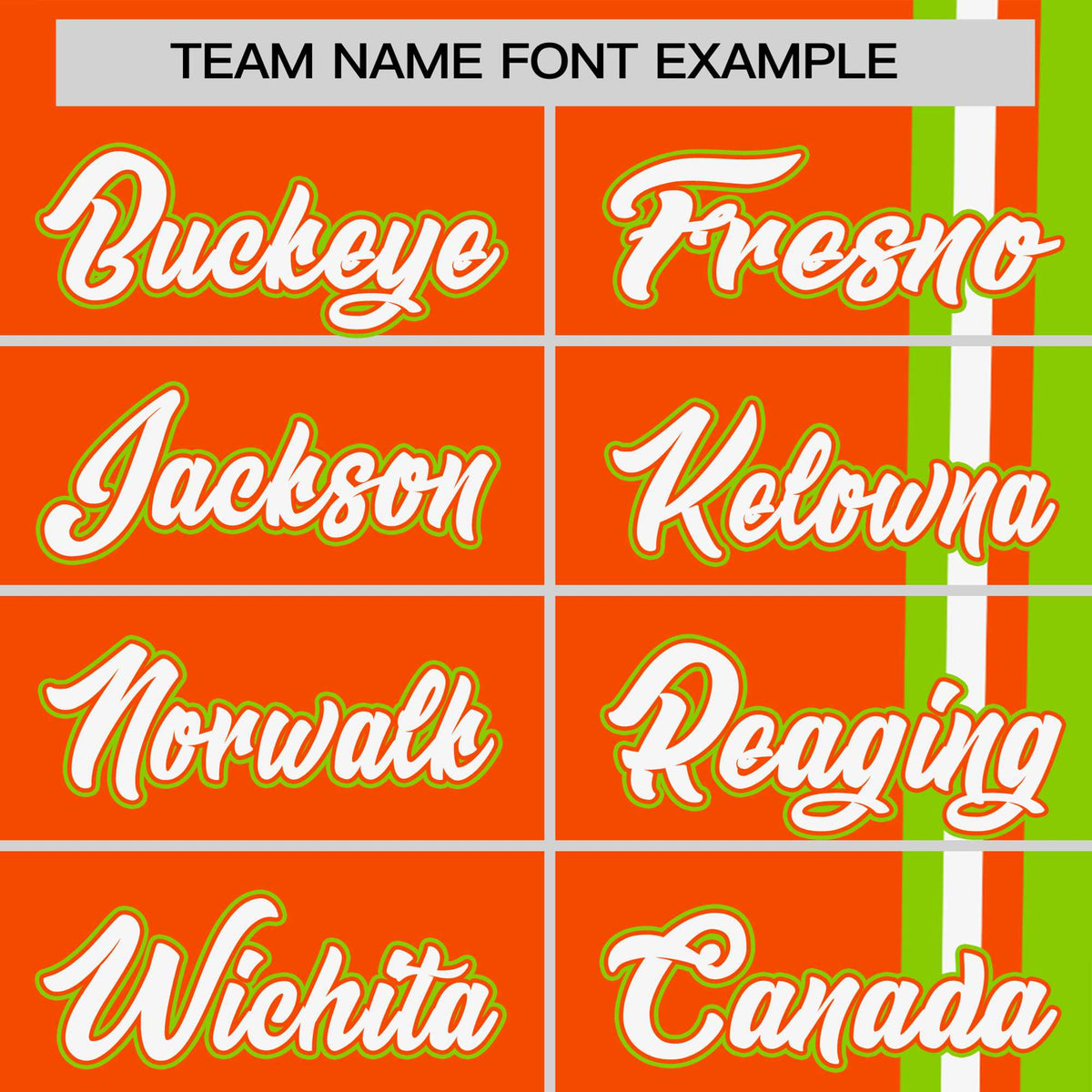 Custom Orange Neon Green-White Crew neck Color Contrast Design T-Shirts