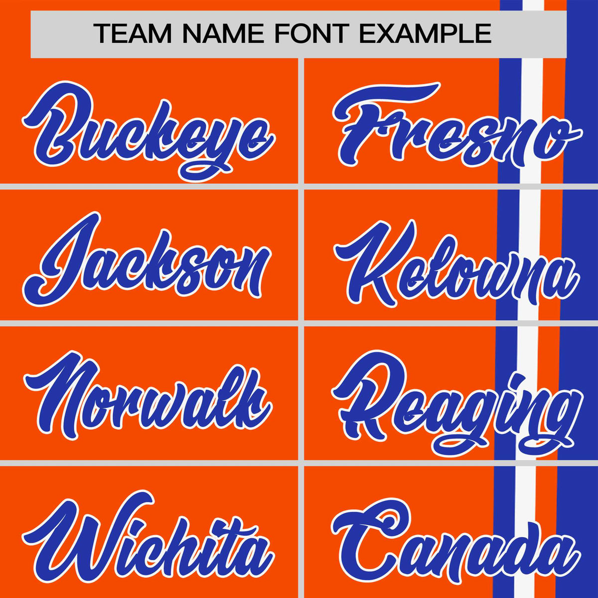 Custom Orange Royal Blue-White Crew neck Color Contrast Design T-Shirts