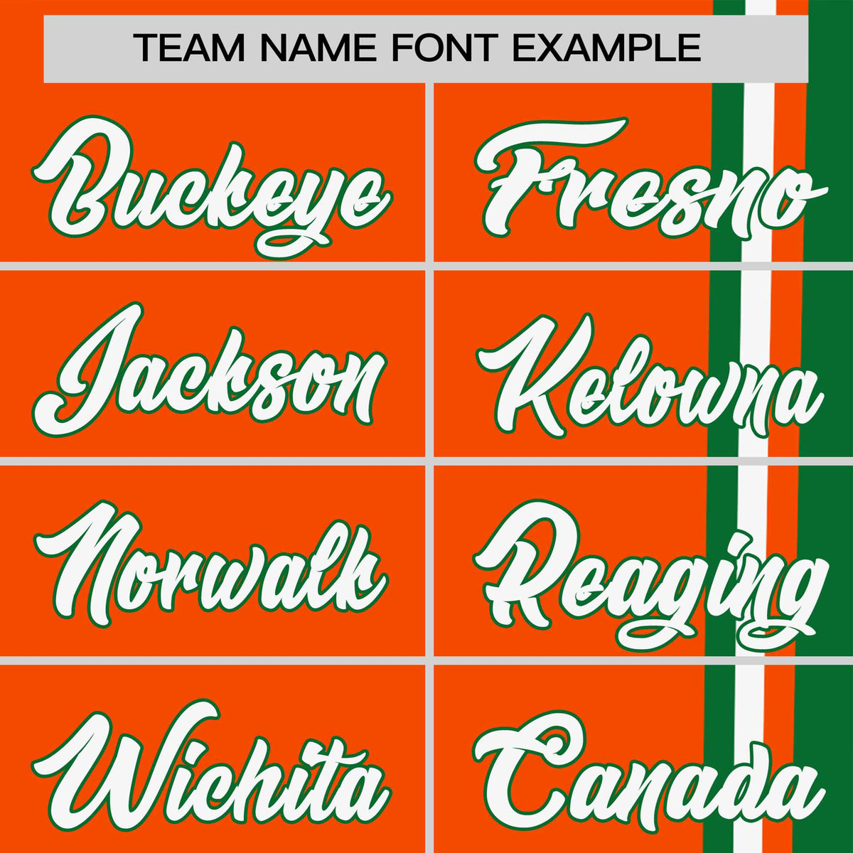 Custom Orange Kelly Green-White Crew neck Color Contrast Design T-Shirts