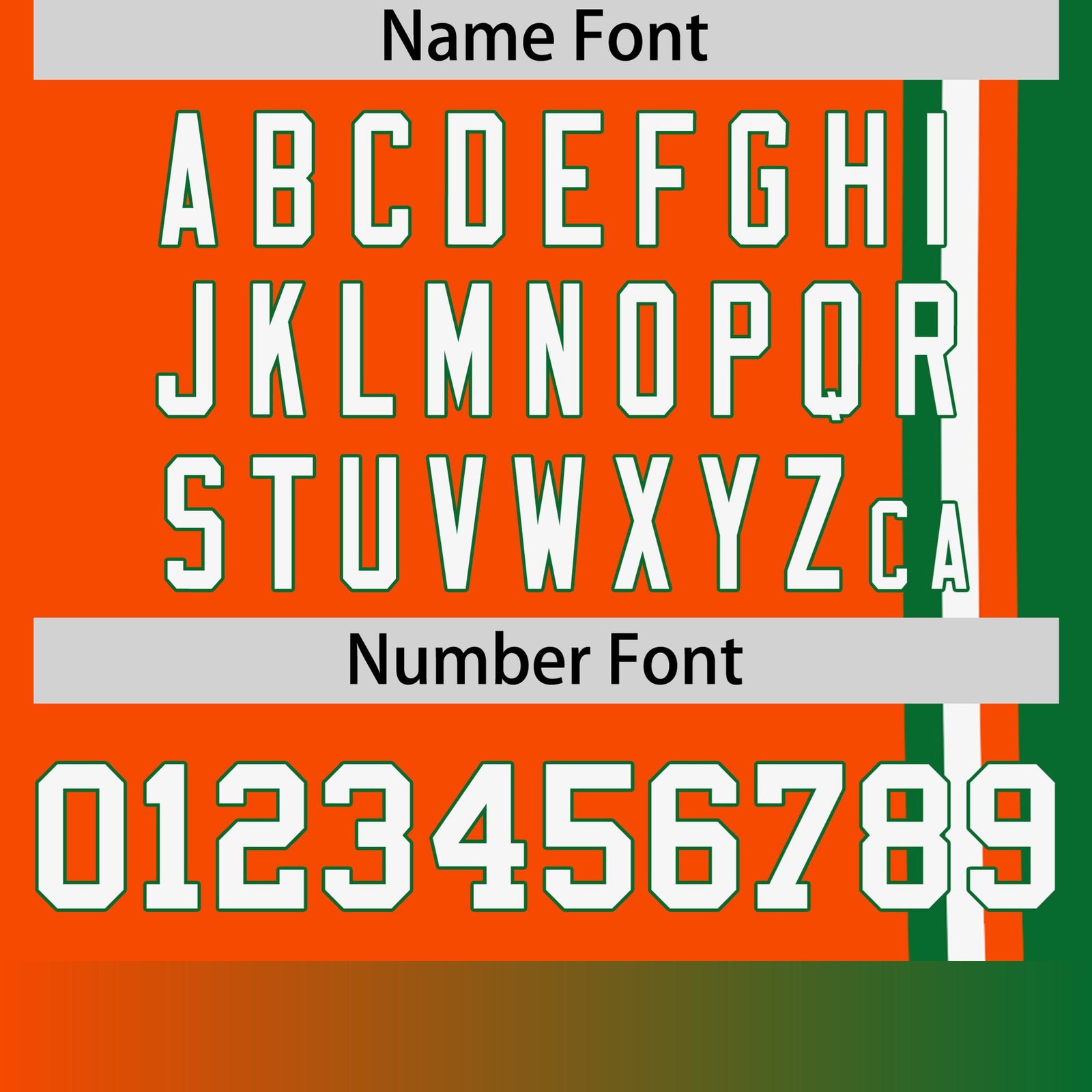 Custom Orange Kelly Green-White Crew neck Color Contrast Design T-Shirts