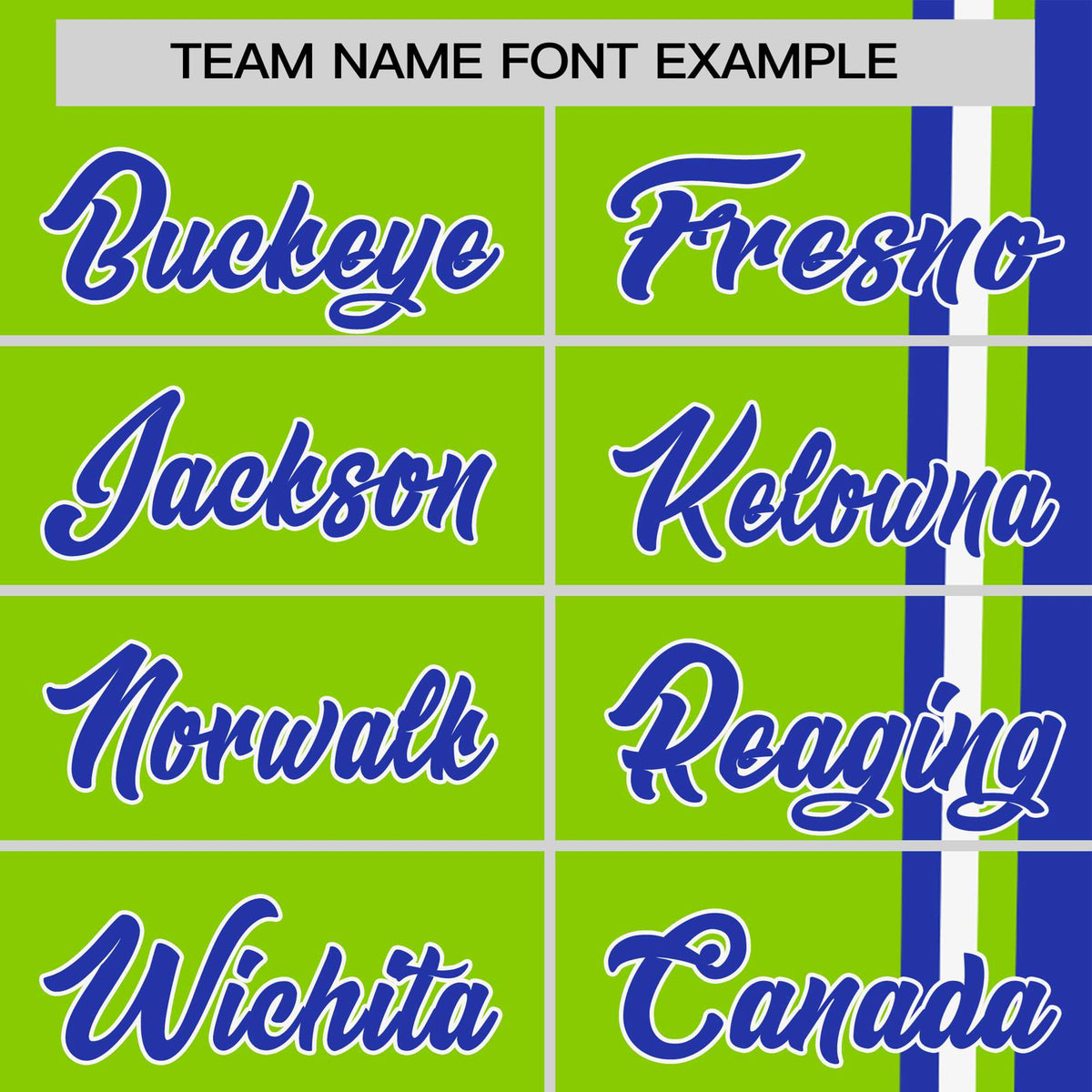 Custom Neon Green Royal Blue-White Crew neck Color Contrast Design T-Shirts